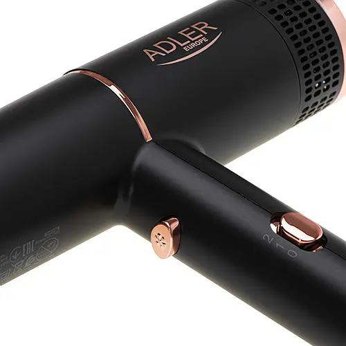 Фен з іонізацією Adler AD 2278, 1400 Вт 2 швидкості холодне повітря 1 шт. чорний (33705-IS) - фото 6