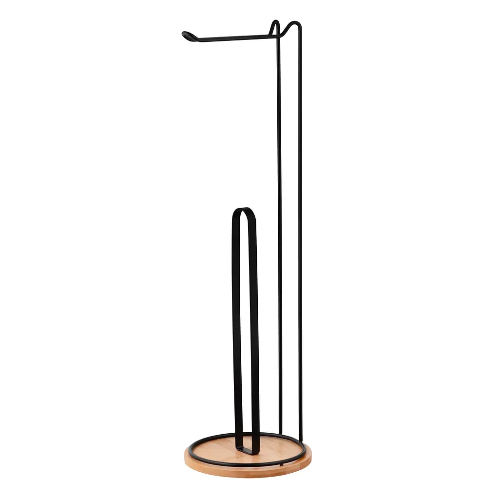 Держатель для туалетной бумаги Ardesto Minimalism черный 16.5 х 16.5 х 55 см (ARHB3112BT) - фото 2