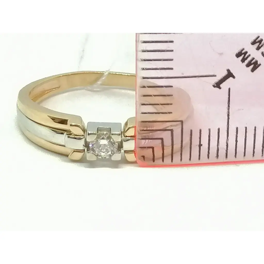 Золоте кільце Столична Ювелірна Фабрика з фіанітом. 140632 17 - фото 4