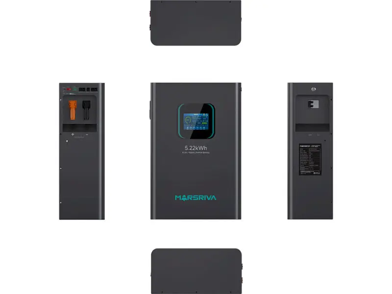 Зовнішня батарея для ДБЖ/інвертора Marsriva LiFePO4 51.2V 100Ah BMS (MR-LFP48-100-WMD) - фото 5