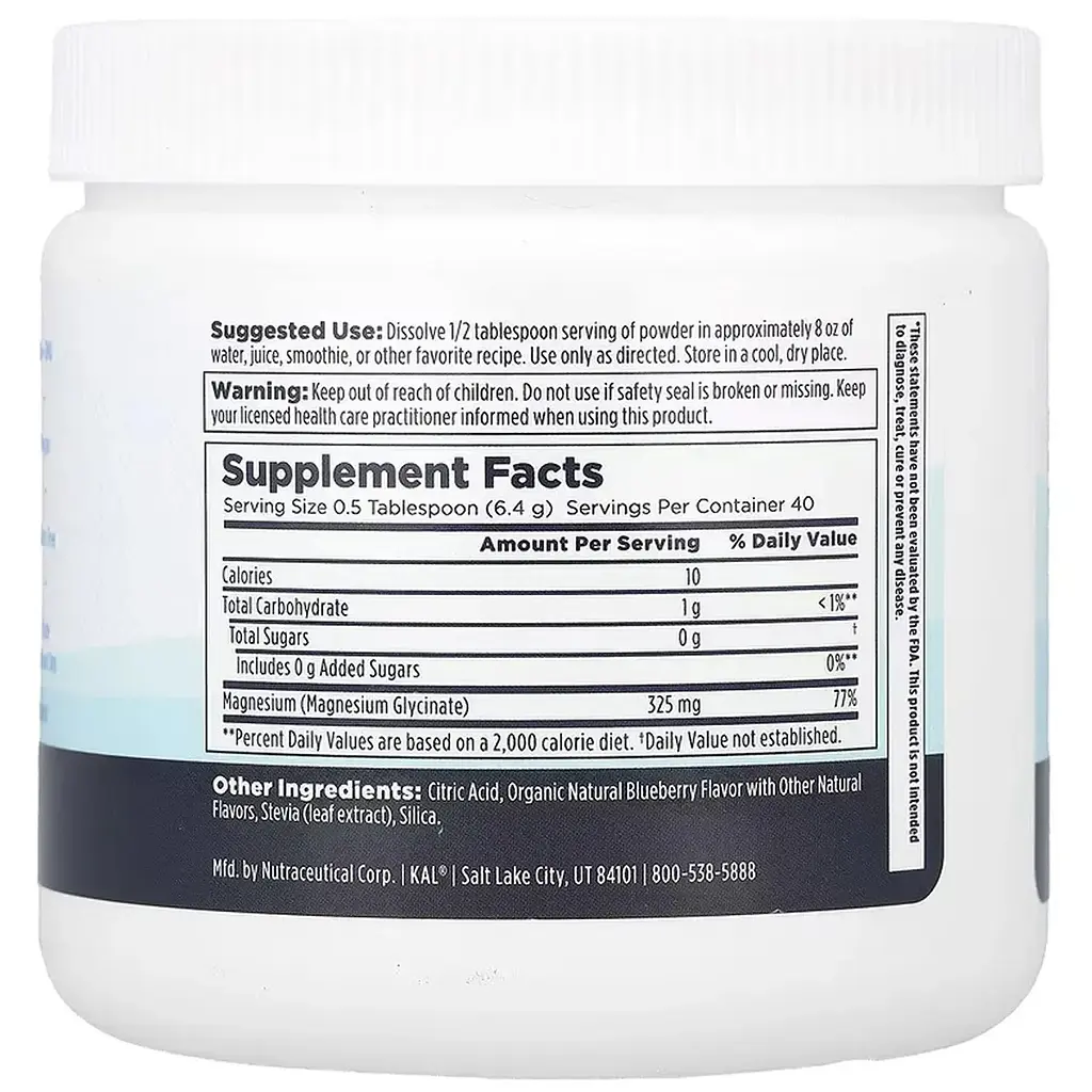 Дієтична добавка KAL Calming Magnesium Powder Blueberry 256 г - фото 2
