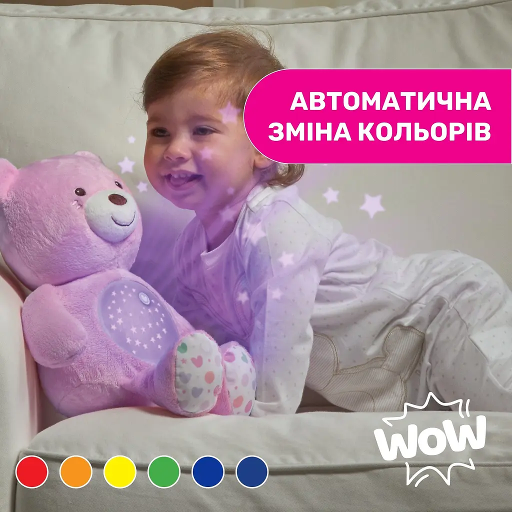 Іграшка музична Chicco Ведмедик з проектором, рожевий (08015.10) - фото 6