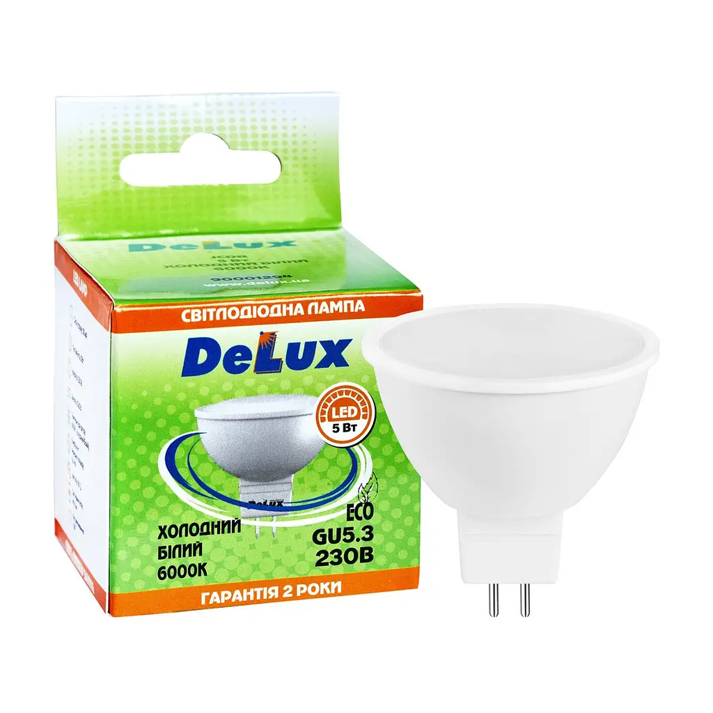 Лампочка Delux JCDR 5Вт 6000K 220В GU5.3 (90001294) - фото 3