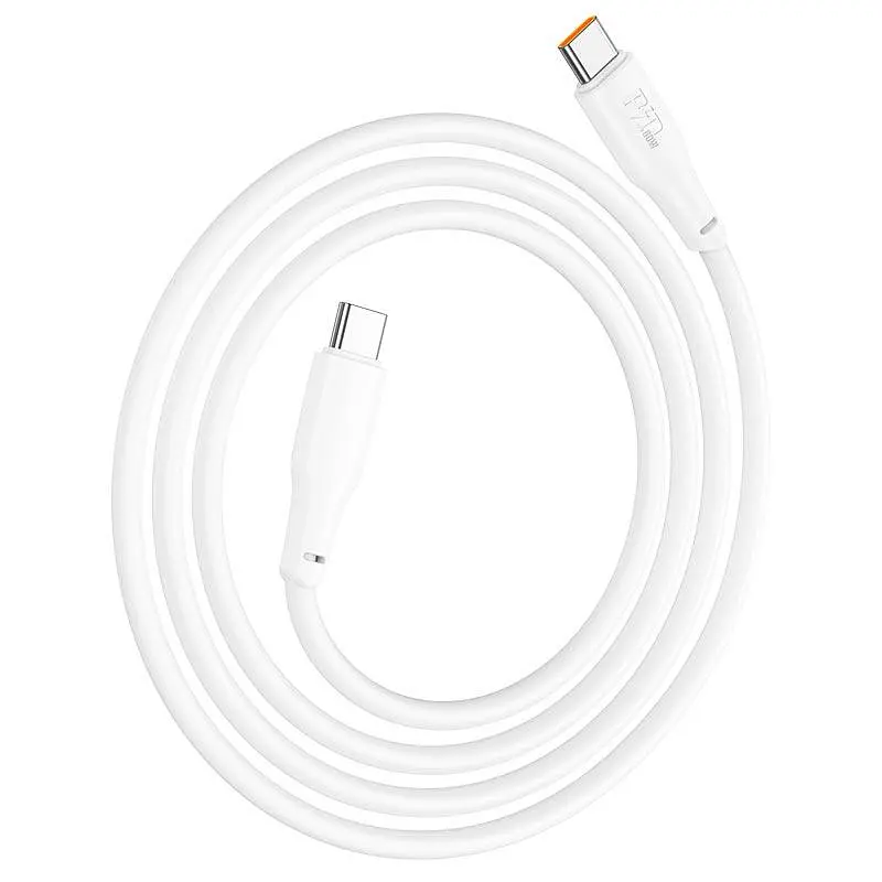 Кабель HOCO X93 Type-C to Type-C Force fast charging data cable 1 метр 60 вт белый - фото 7