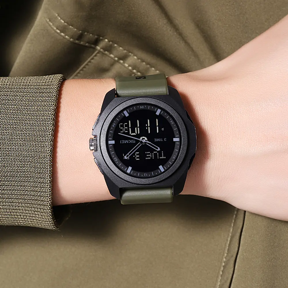 Чоловічий наручний годинник 2199AG Army Green Skmei acs0030157 - фото 4