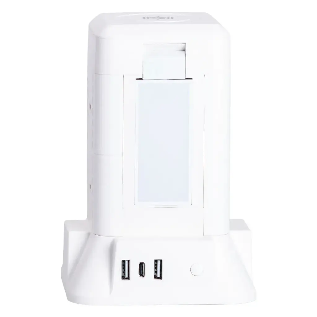 Сетевой фильтр-удлинитель Yiwu HP-5-1 TOWER B22 2.8 м 6 розеток 3USB + 1PD белый  - фото 6