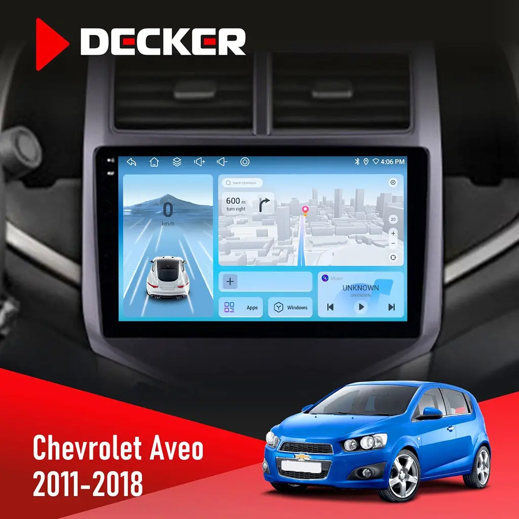 Штатная магнитола Chevrolet Aveo 2011-2018 Decker D9-010 6x128, DSP, 4G, 2K Decker (НФ-00004639)