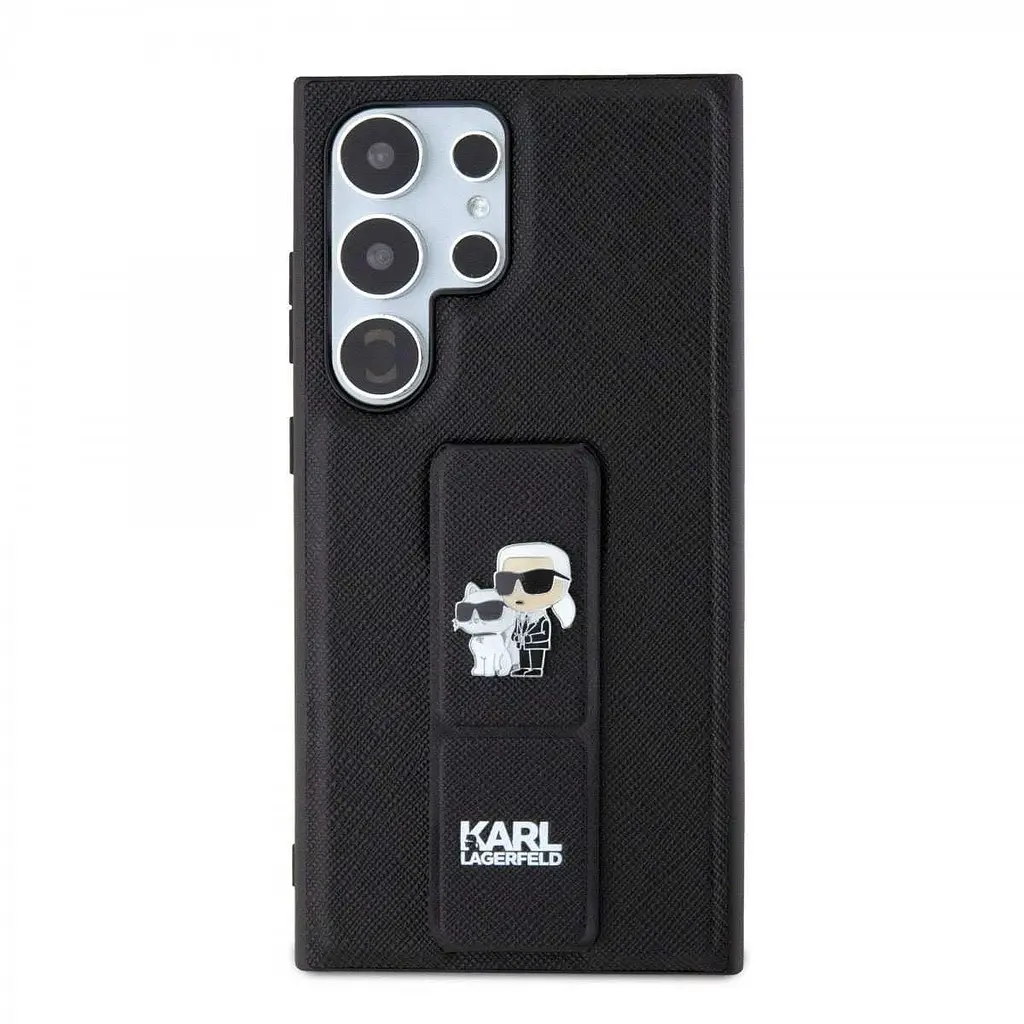 Чехол Karl Lagerfeld Saffiano Grip Stand Metal Logo Back Cover для Samsung Galaxy S24 Ultra Black (57983119534) - фото 2