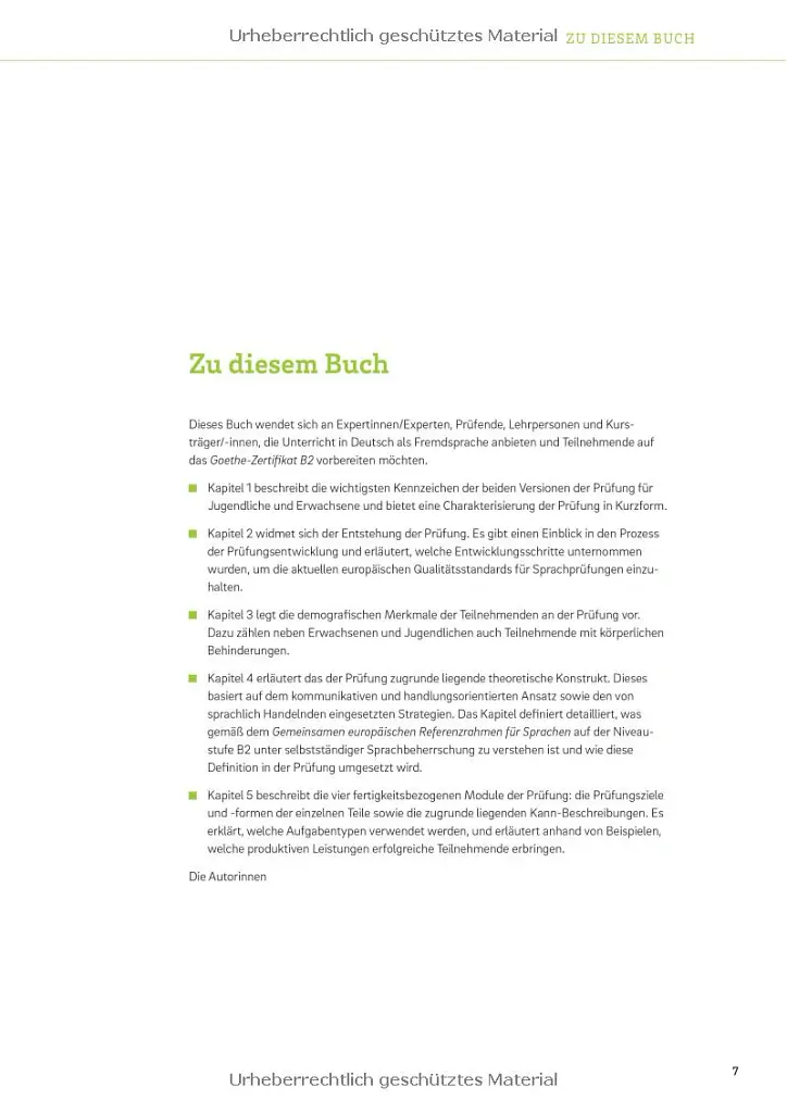Goethe-Zertifikat B2. Prufungsziele Testbeschreibung fur Jugendliche und Erwachsen - - фото 3