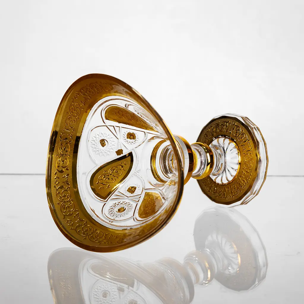 Цукерниця скляна Bogema Gold 15 см Yiwu HP-34-134 - фото 3