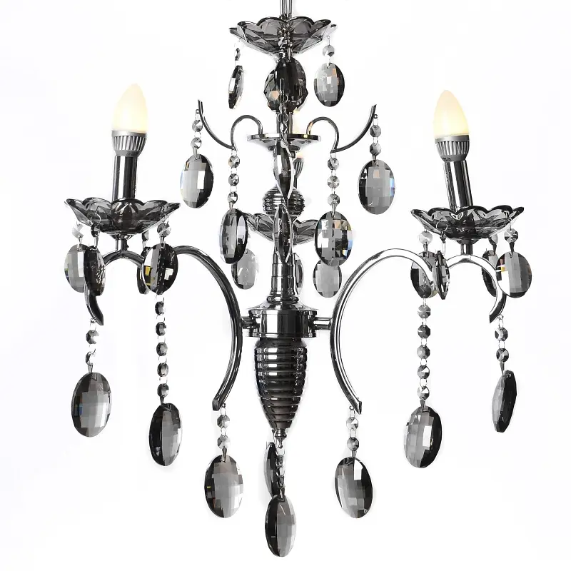 Люстра свеча Brille подвесная хрустальная E14 40W CH (BCL-378S/3) - фото 4