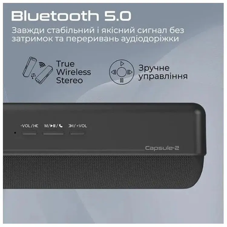 Акустична система Promate Capsule-2 Black (capsule-2.black) - фото 4
