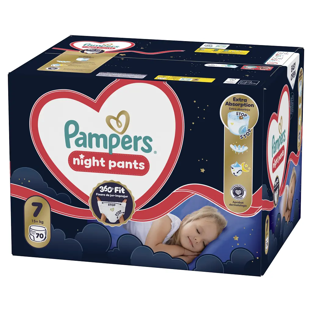 Підгузки Pampers Night Pants Розмір 7 (15+ кг) 70 шт (8006530320504) - фото 2