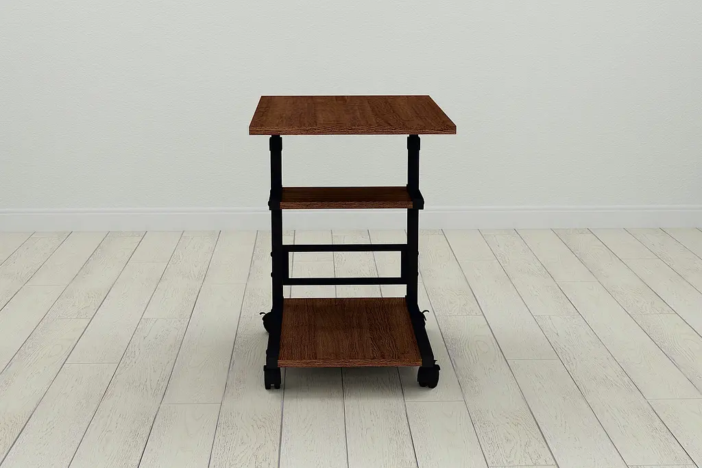 Стол приставной Ferrum-decor Адан 62x40x60 металл Черный ДСП Венге 16мм (FRD-105332) - фото 3