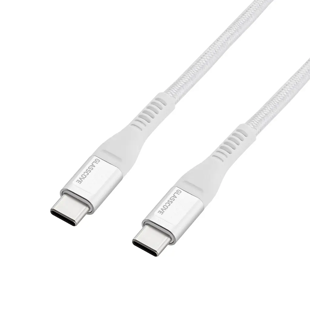 Кабель BRAID2 Type-C - Type-C 60w 1.2m (GB-CC13WH) Білий - фото 3