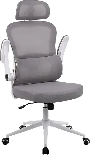 Офісне крісло GT Racer B-5880 White/Gray - фото 2