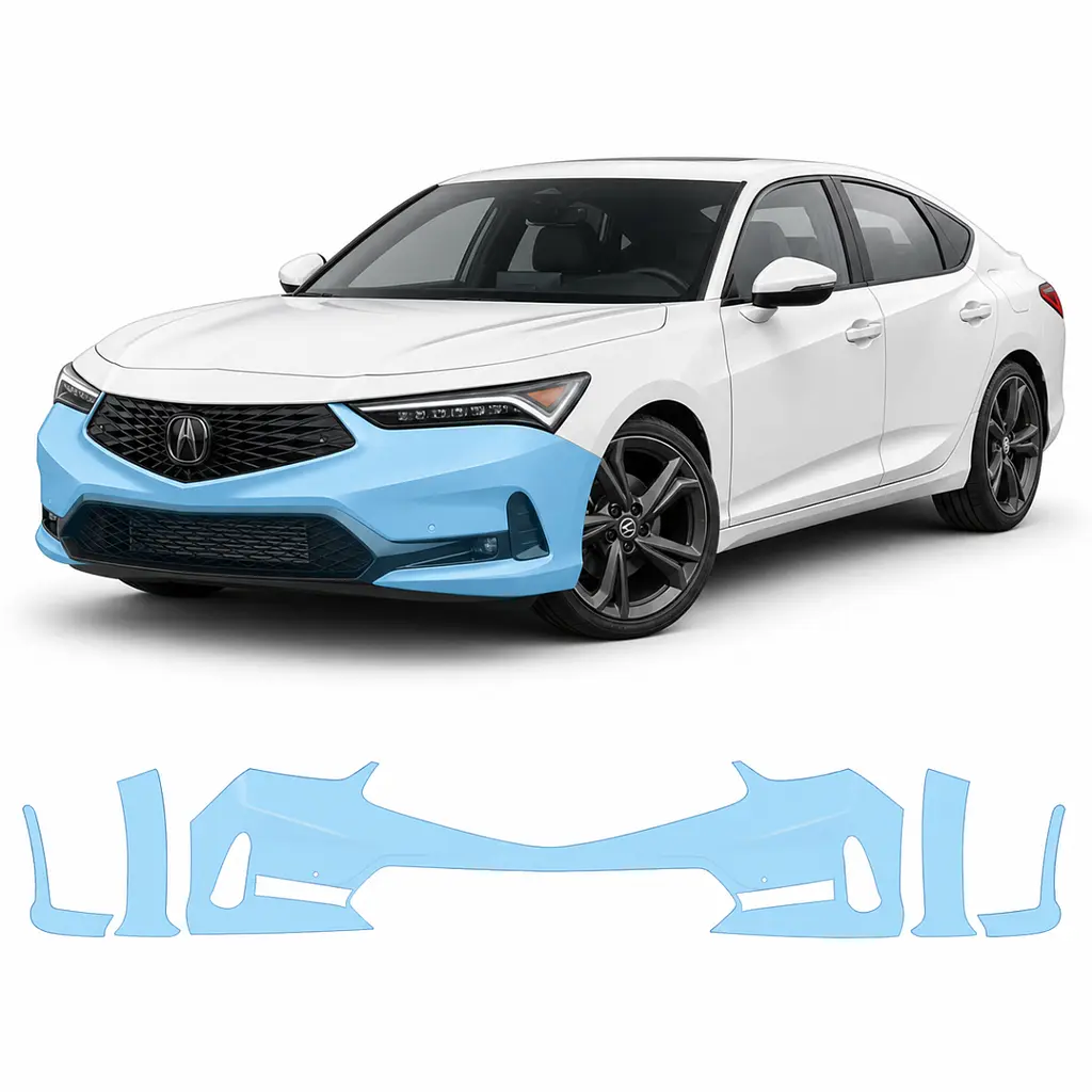 Антигравійна захисна бронеплівка за лекалами для Acura Integra V 2023 - передній бампер