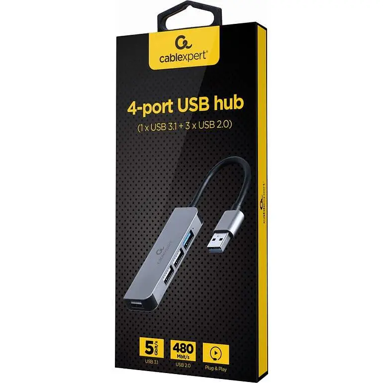 USB-Хаб Cablexpert UHB-U3P1U2P3-01 з USB-A на USB (UHB-U3P1U2P3-01) - фото 2