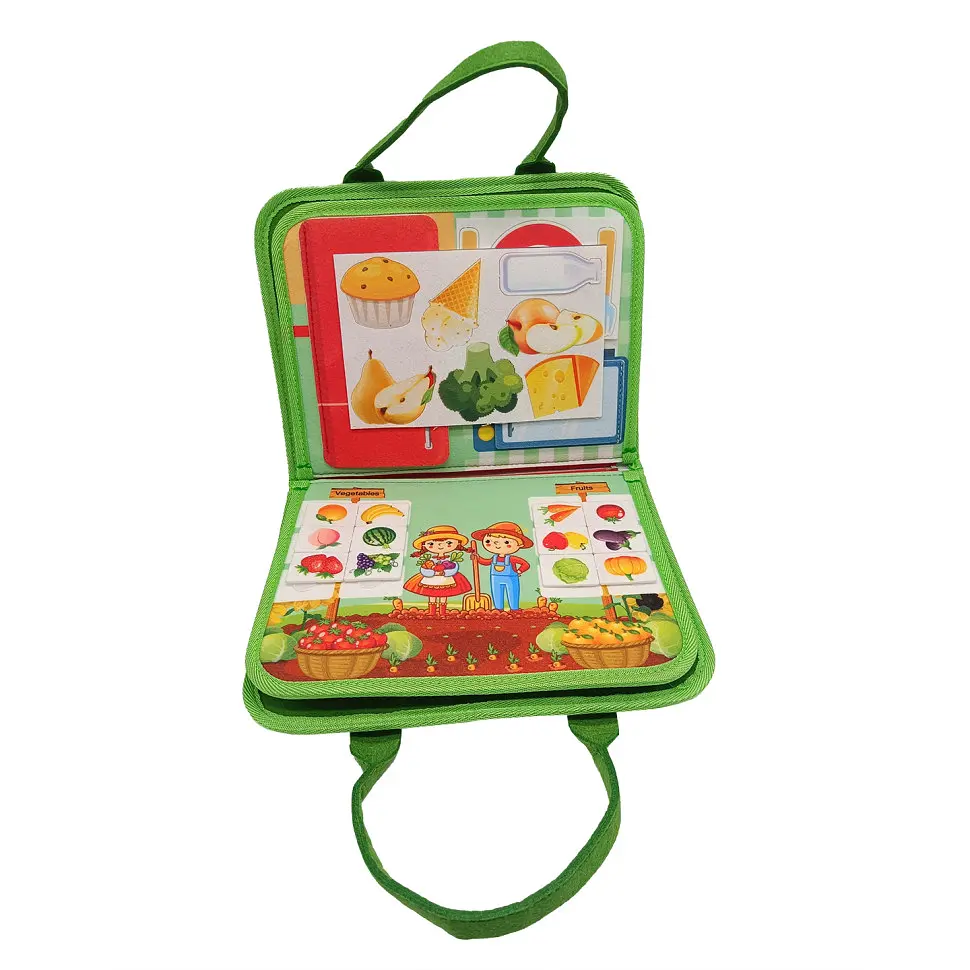 Детская развивающая сумочка-логика XX45284-2 тактильные, развивающие упражнения, из фетра - фото 2