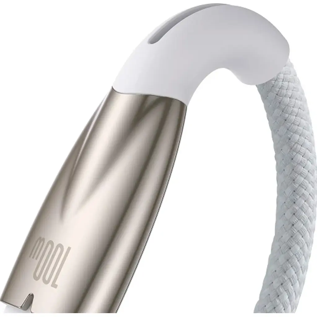 Кабель Baseus Glimmer Series USB-А to USB-C 100W 1m White (CADH000402) [106121] - фото 2