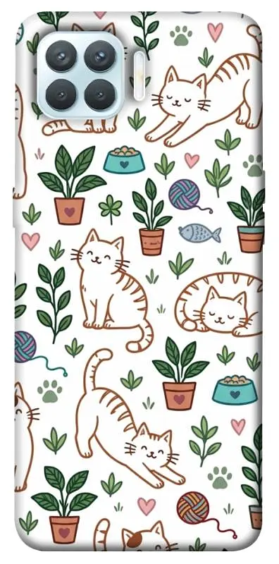 TPU чохол Demsky Cats pattern для Oppo F17 Pro