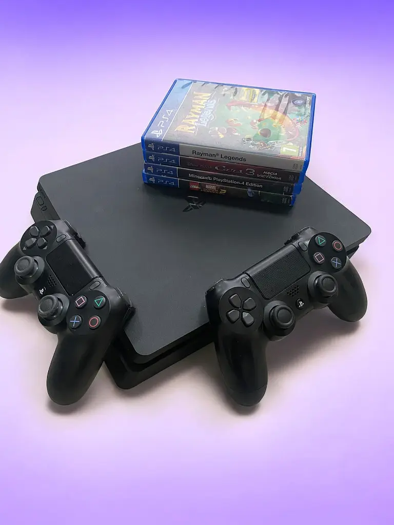 Стационарная игровая консоль PlayStation 4 Slim + 4 детские игры - фото 2