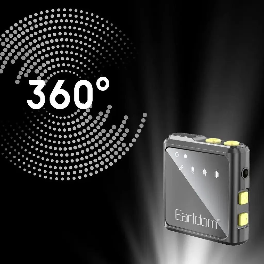 Мікрофонна радіосистема Earldom ET-MC10C USB-C Black [136100] - фото 8