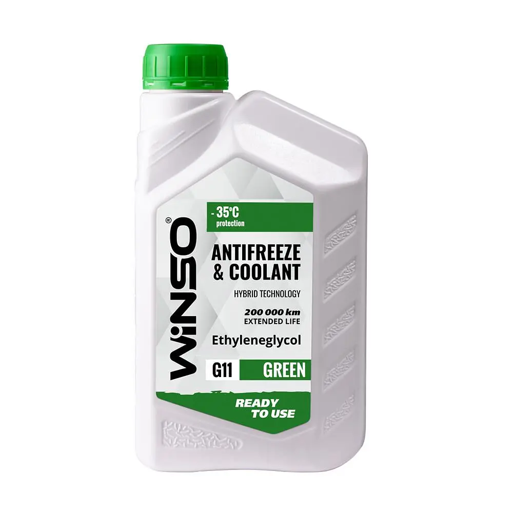 Антифриз Winso -35°C G11 antifreeze coolant green зелений 0,9кг WS82462