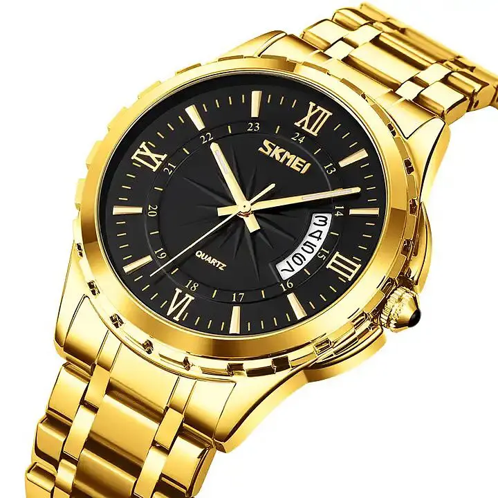 Наручний годинник чоловічий Skmei 9069 Gold - Black, 9069GDBK (12395) - фото 2