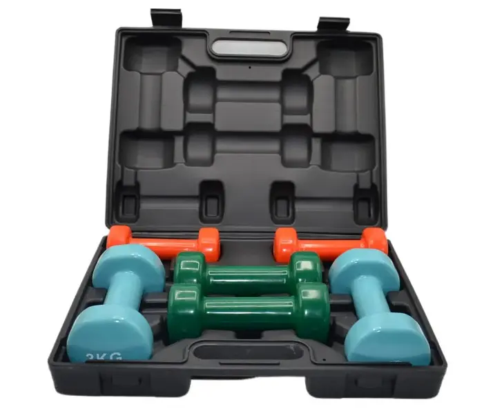 Набор гантелей в кейсе 12 кг. PowerPlay 4118 Fitness Dumbells (2 шт*1 кг, 2 шт*2 кг, 2 шт*3 кг) (PP_4118_12kg) - фото 5