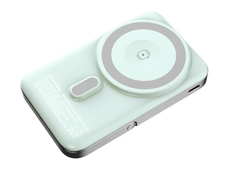 Зовнішній акумулятор (Power Bank) ColorWay 10000mAh 22.5W MagSafe Aquamarine (CW-PB100LPA2MT-WPDD) - фото 3