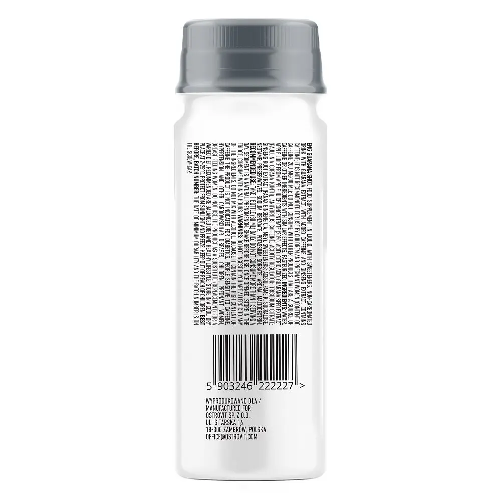 Натуральна добавка OstroVit Guarana Shot, 80 мл - Груша - фото 2
