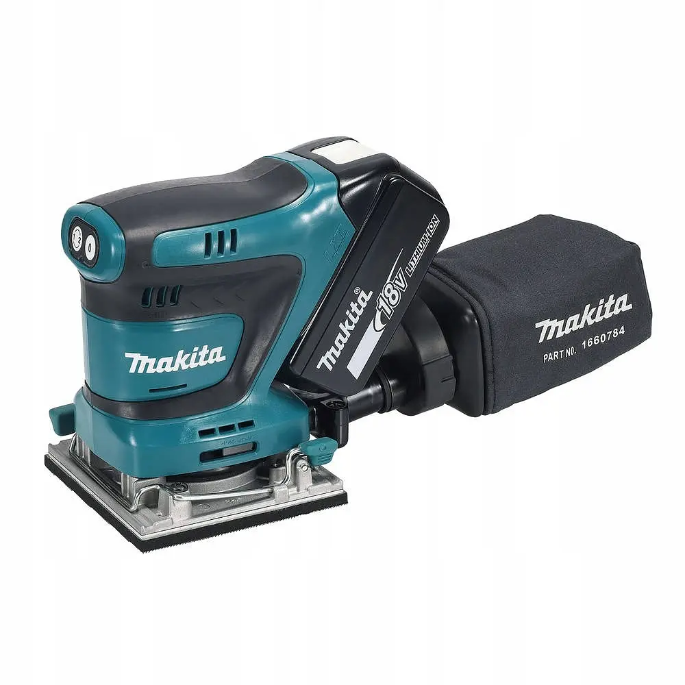 Шліфмашина вібраційна акумуляторна Makita DBO480Z (112x102 мм, 11000-14000 хв-1, BL, LXT, без акумуляторів та зарядного пристрою) - фото 8