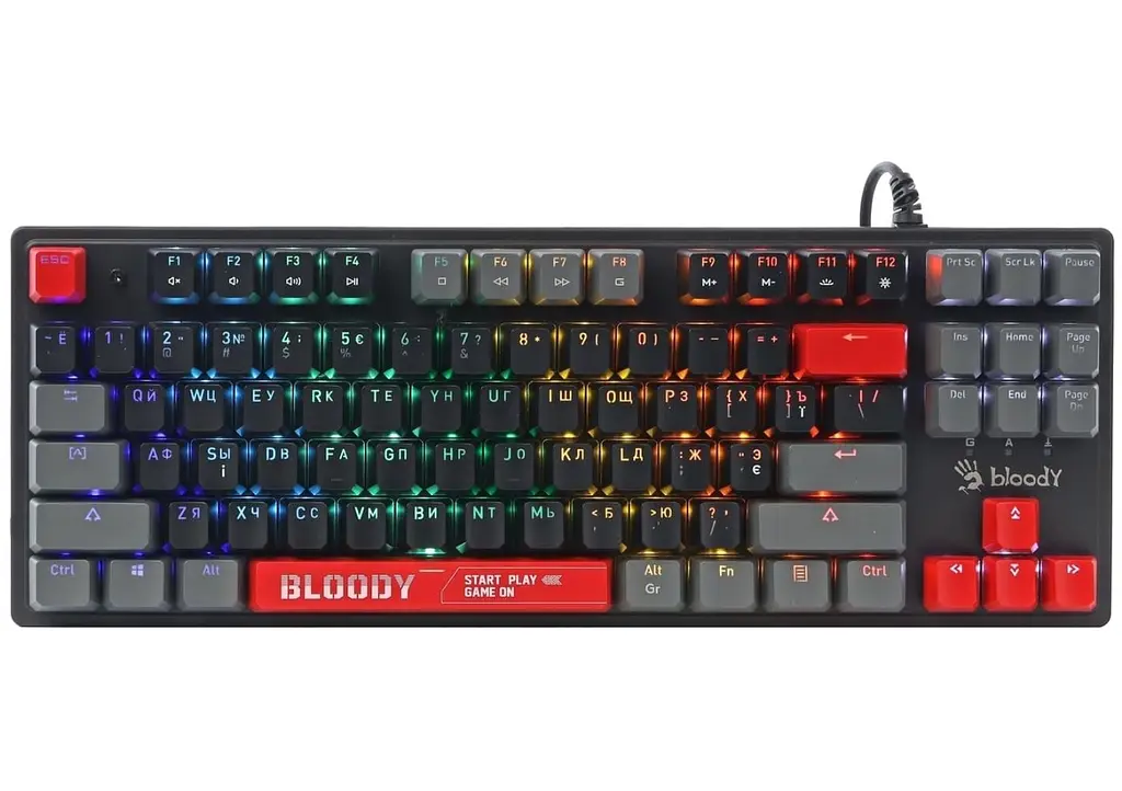 Клавиатура игровая механическая A4Tech Bloody S-310-N BLMS Red Plus Switch USB RGB Black - фото 11