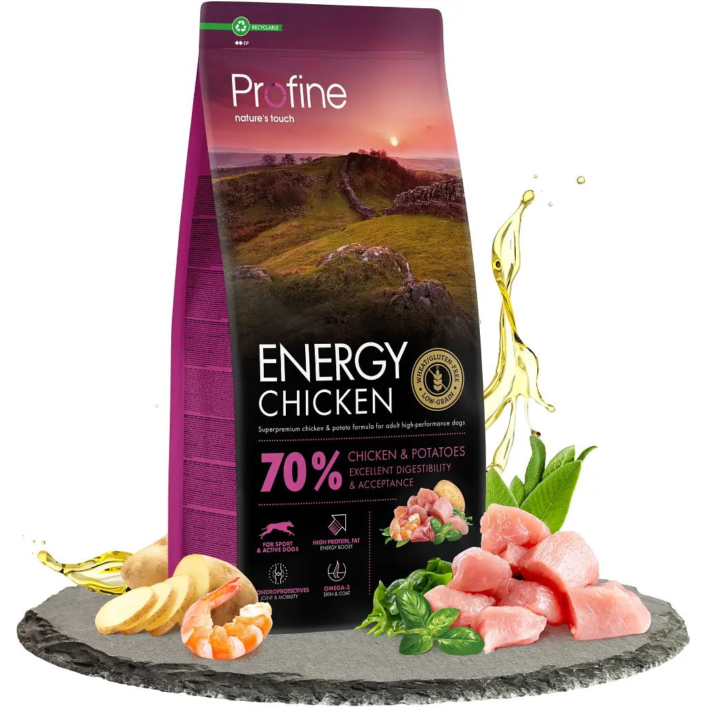 Сухой корм для собак Profine Energy Chicken and Potatoes с курицей и картофелем 12 кг - фото 2