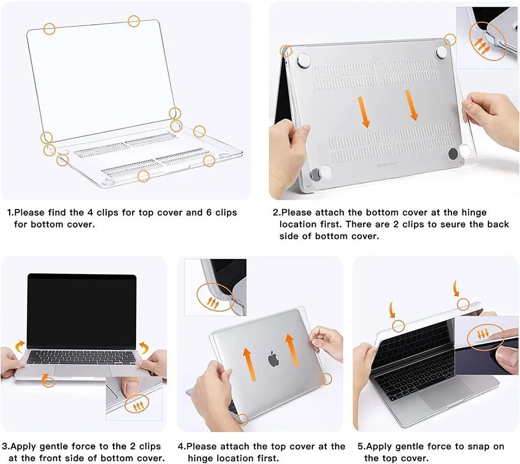 Пластикова накладка HardShell Crystal Case для Apple MacBook Air 13.6` M2 A2681 2022 (Transparent) [76132] - фото 5
