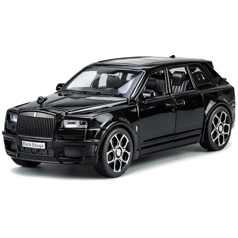 Колекційна металева модель автомобіля АвтоЕксперт Rolls-Royce Cullinan Black Badge з інерцією, світлом та звуком 1:32 - фото 5