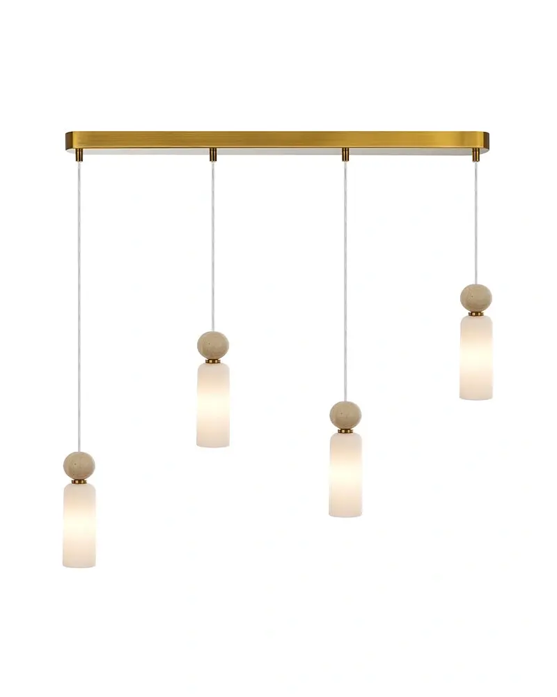 Подвесной светильник, люстра Italux PND-95331-4-BRSS Santos G9 4x40W IP20 латунный - фото 2
