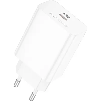Зарядний пристрій BOROFONE BA21A USB-C PD 20 Вт білий (6941991111402) - фото 9