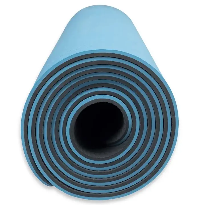 Килимок спортивний Toorx Yoga Professional TPE 183 х 60 х 0,6 см для йоги та фітнесу Azzurro/Antracite (MAT-183) - фото 5