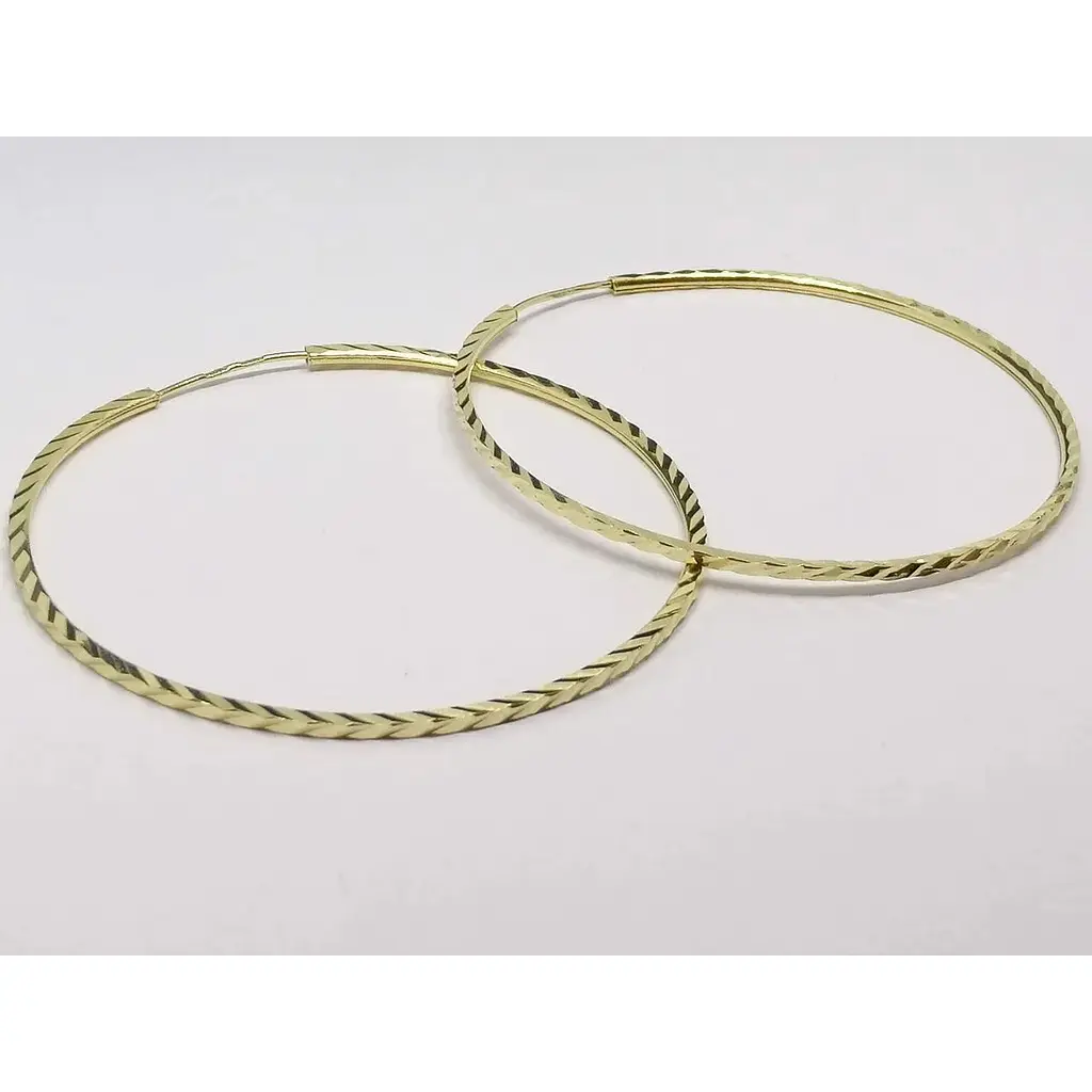 Золоті сережки Столична Ювелірна Фабрика з алмазною гранню. 100025/55Ж - фото 2