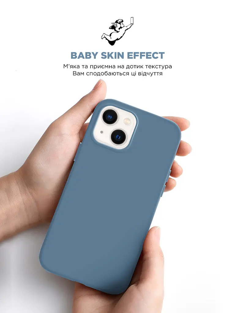 Силиконовый чехол для Apple iPhone 15, ICON2 Case, голубой, противоударный, панель, защита всего корпуса, матовая поверхность Soft Touch, выступает над дисплеем, совместим с защитными стеклами и пленками, с микрофиброй, ArmorStandart (ARM70507) - фото 8