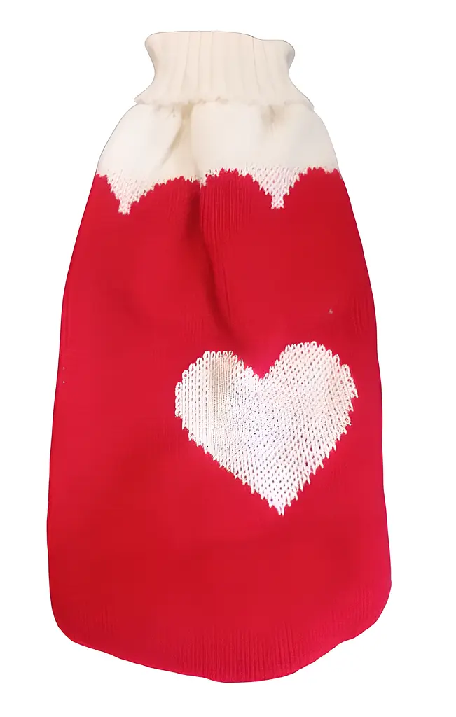Светр для собак та котів EcoToys Heart S біло-червоний A: 20 см B: 29 см C: 18 см 6903 - фото 6