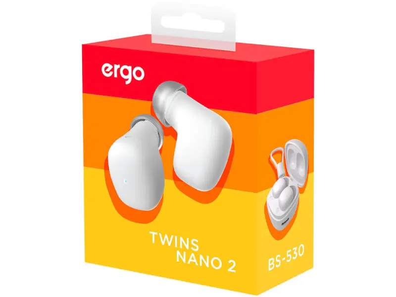 Навушники TWS Ergo BS-530 Twins Nano 2 White (BS-530W) - фото 6