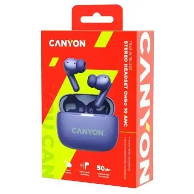 Навушники Canyon TWS-10 OnGo ANC ENC Purple (CNS-TWS10PL) - фото 8