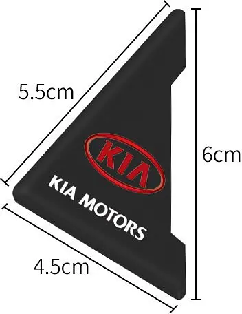 Захист кутів дверей Kia 2 шт Гумові 45х58х47 мм на скотчі Чорні Посилені (протиударні чохли від сколів) - фото 2