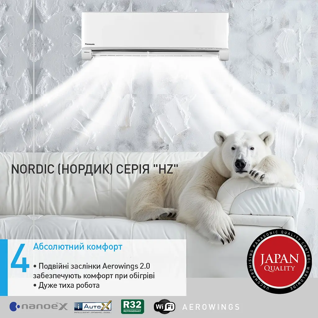 Внутрішній блок кондиціонера Panasonic Nordic Deluxe CS-HZ35XKE - фото 6