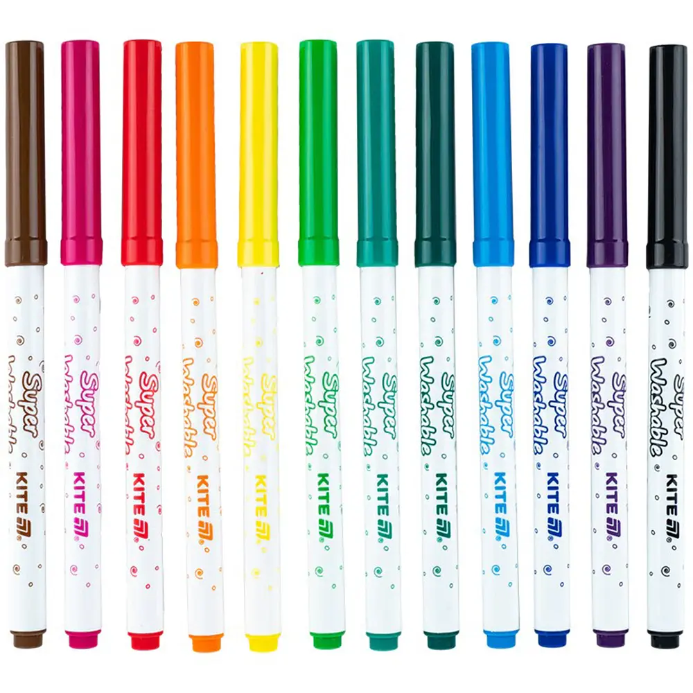 Фломастеры Kite Creative Superwashable 12 цветов (K-1152) - фото 2