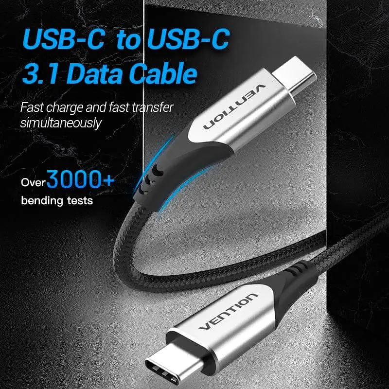Кабель Vention USB 3.1Type-C M-M,0.5м60W Cotton Braided (TAAHD) - фото 7