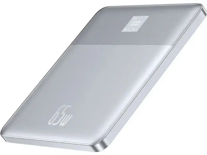 Зовнішній акумулятор (Power Bank) BASEUS Blade2 65W 12000mAh Silver (P10063801S13-00) - фото 2